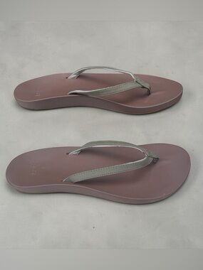 NWOT Sanuk Women’s Cosmic Yoga Mat Flip Flops in Olive Green Brown Size 10! New!